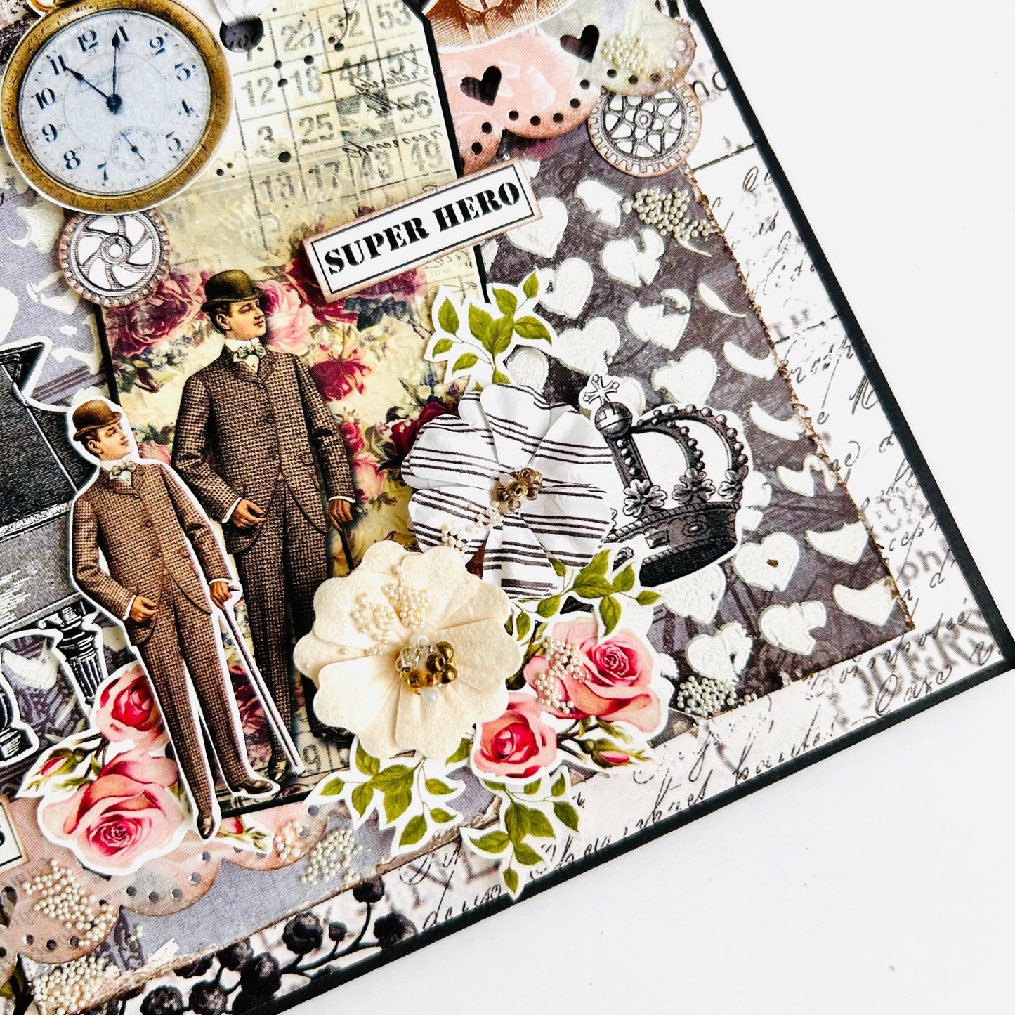 🖤 Vintage Masculine Card – 'Super Hero'