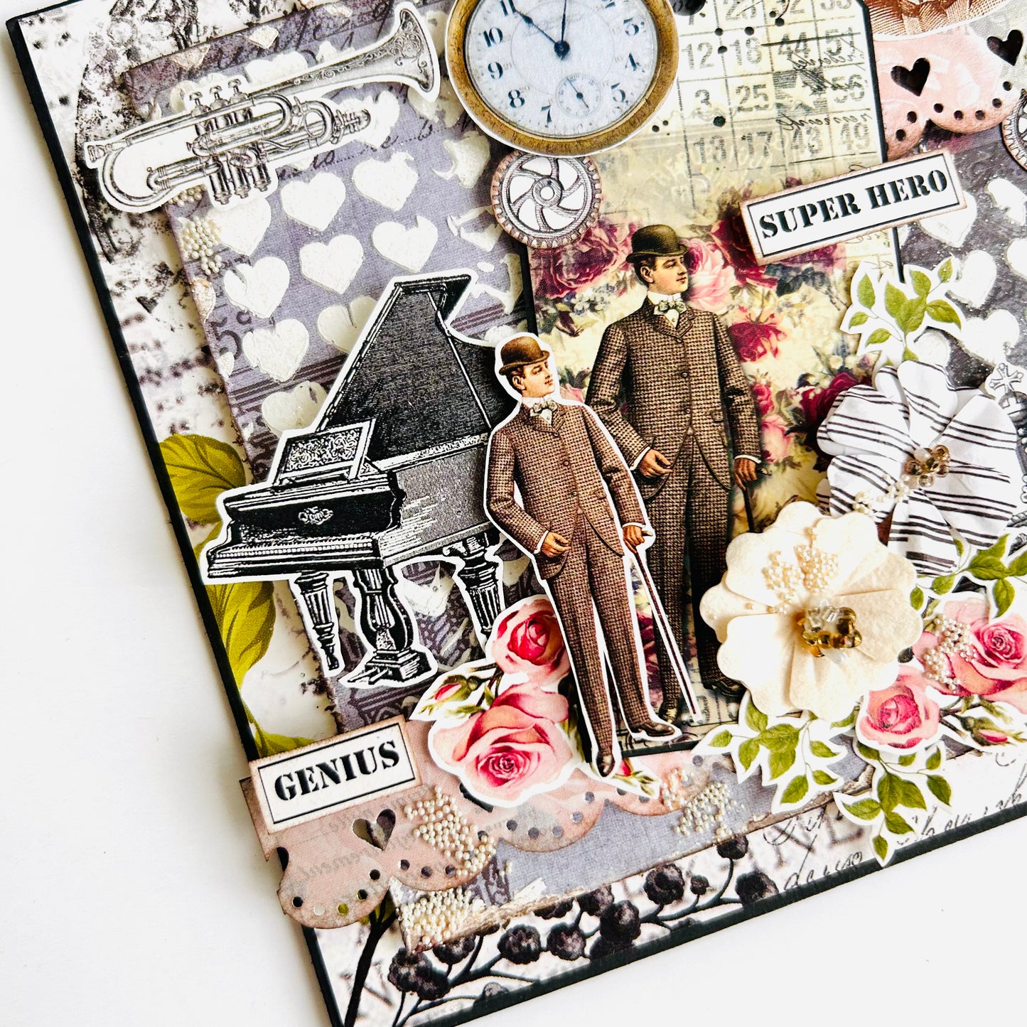 🖤 Vintage Masculine Card – 'Super Hero'