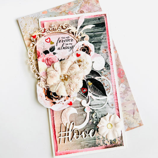 💖 Shabby Chic Card "#Love"