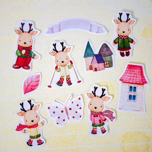 Roaming Reindeers StiKars (Set of 10)
