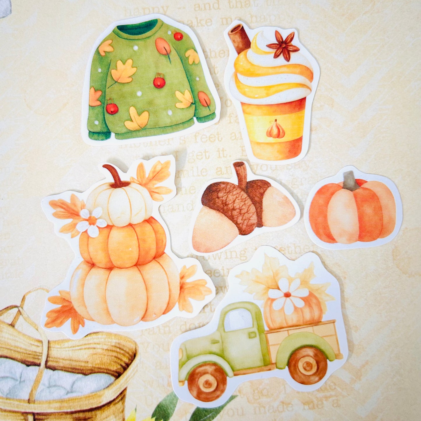 Pine & Pumpkin StiKars (Set of 6)