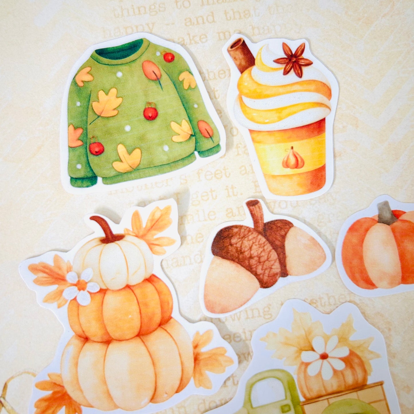 Pine & Pumpkin StiKars (Set of 6)