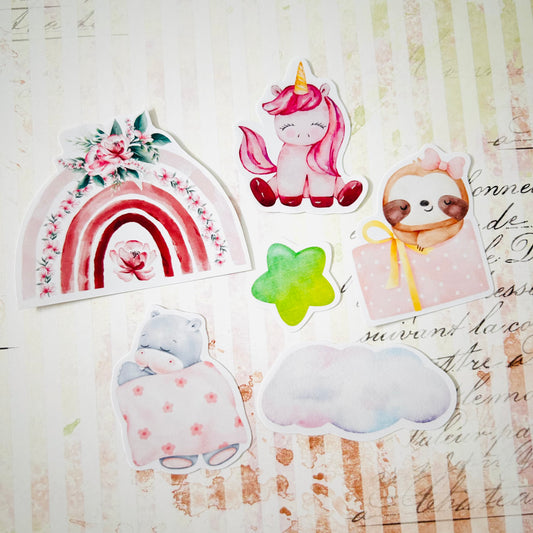 Sweet Unicorn StiKars (Set of 6)