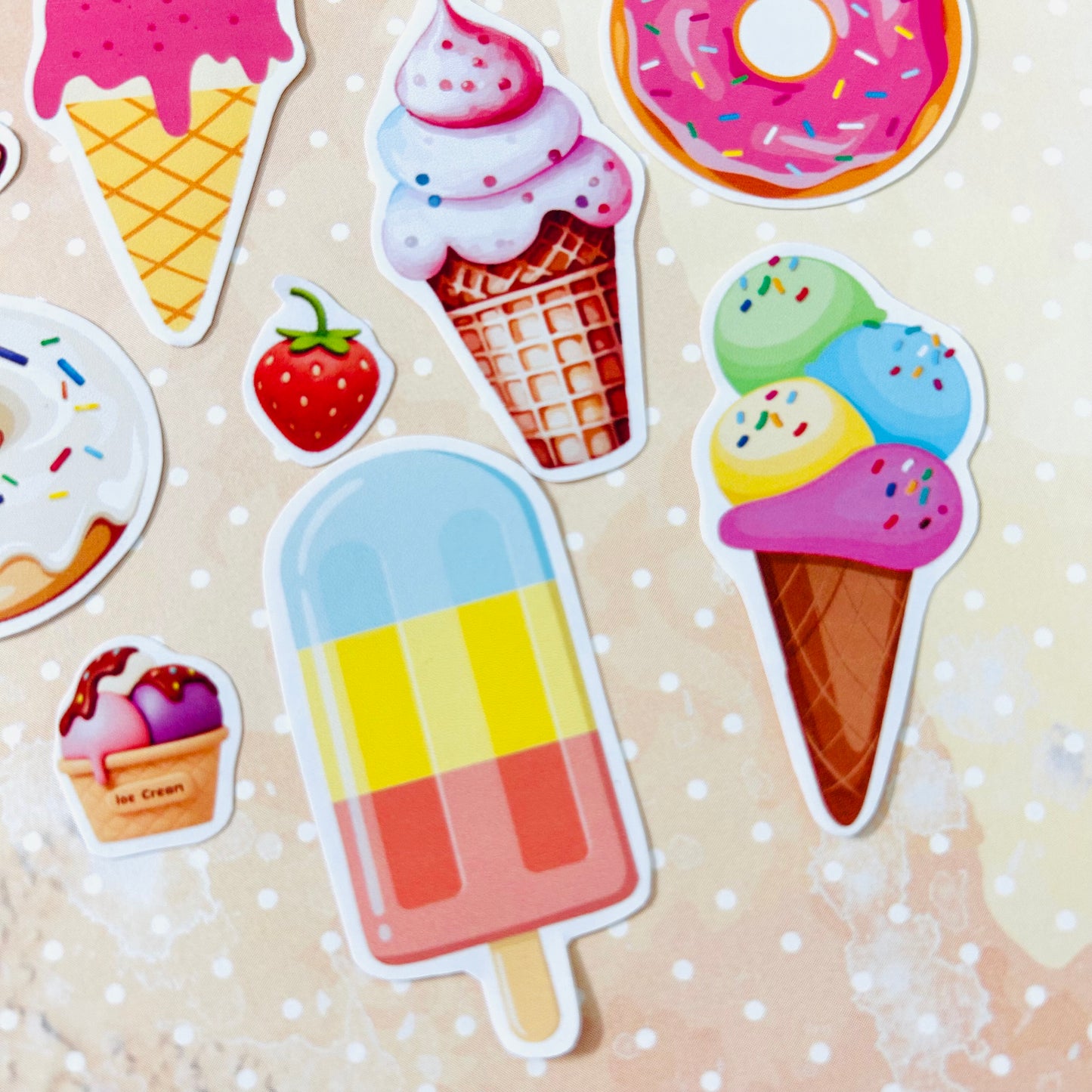 Cream & Cone StiKars (Set of 10)