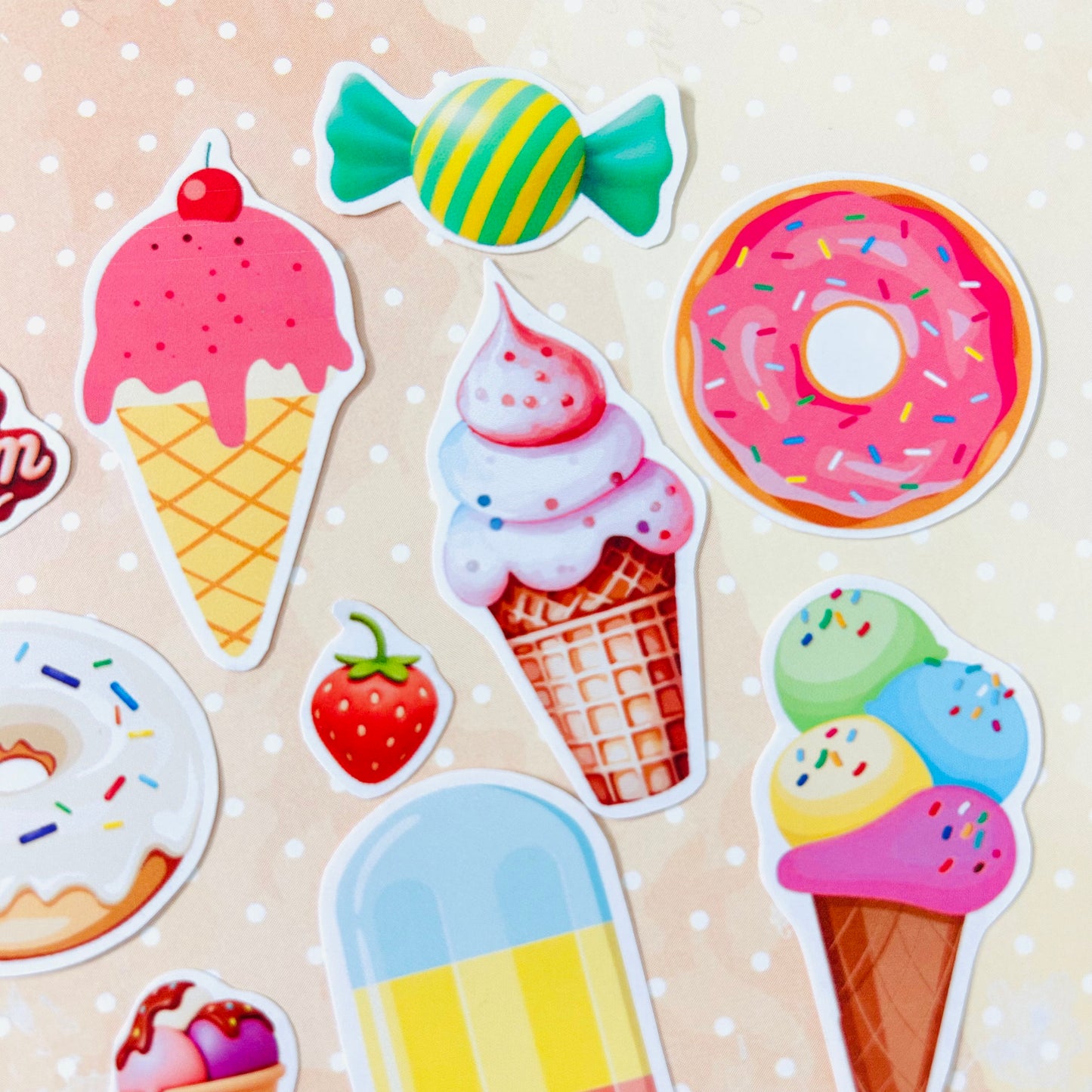 Cream & Cone StiKars (Set of 10)