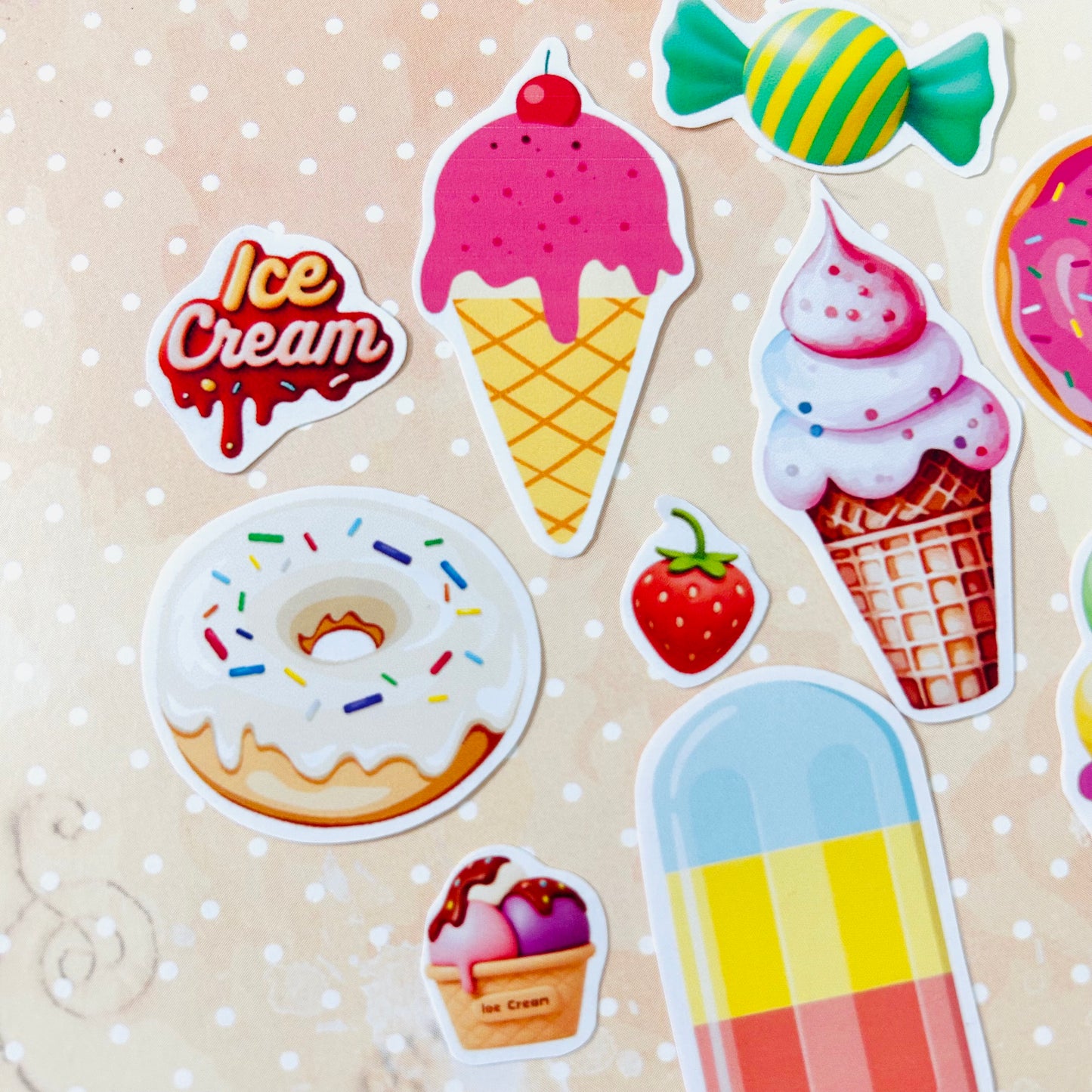 Cream & Cone StiKars (Set of 10)