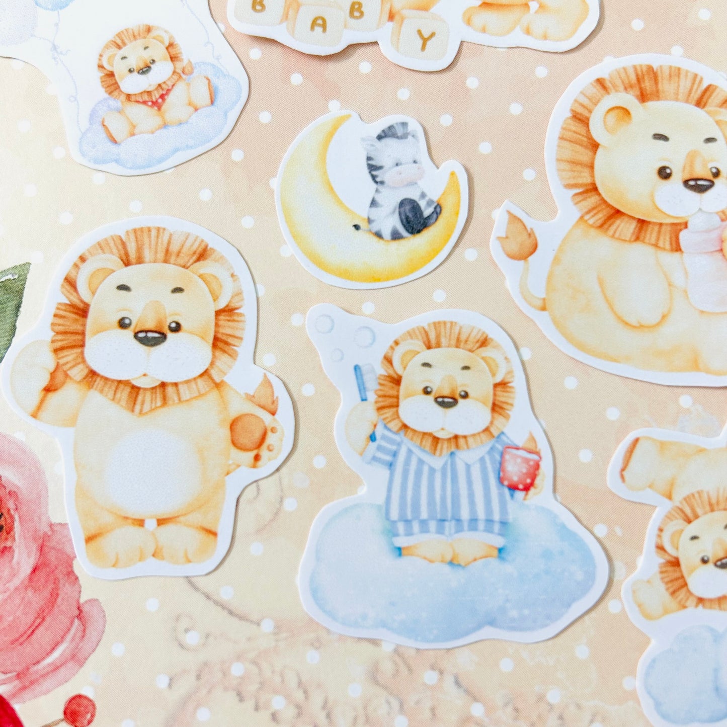 Baby Lion StiKars (Set of 7)