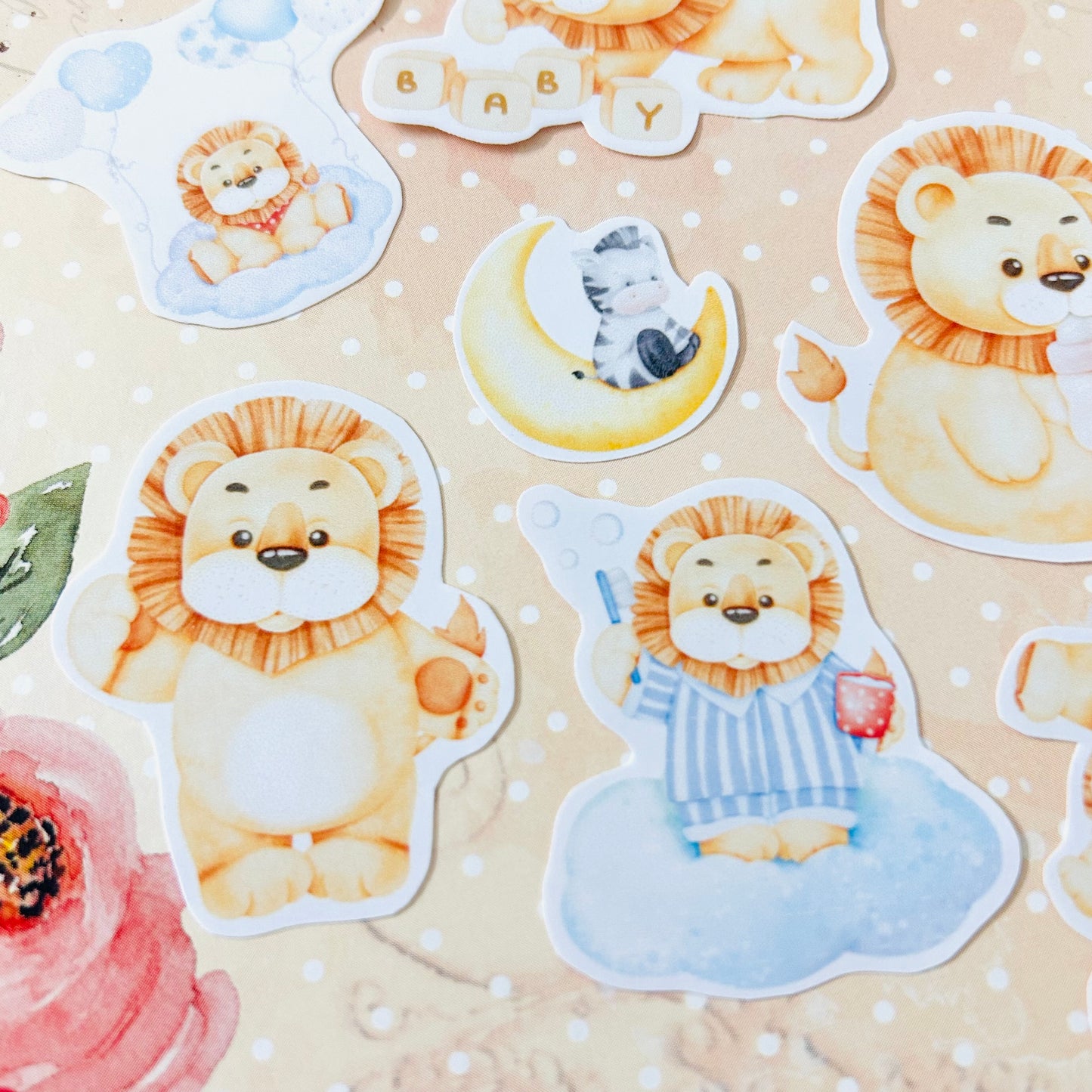Baby Lion StiKars (Set of 7)