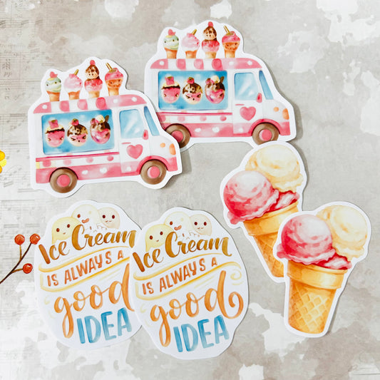 Ice Cream Truck StiKars (Set of 6)