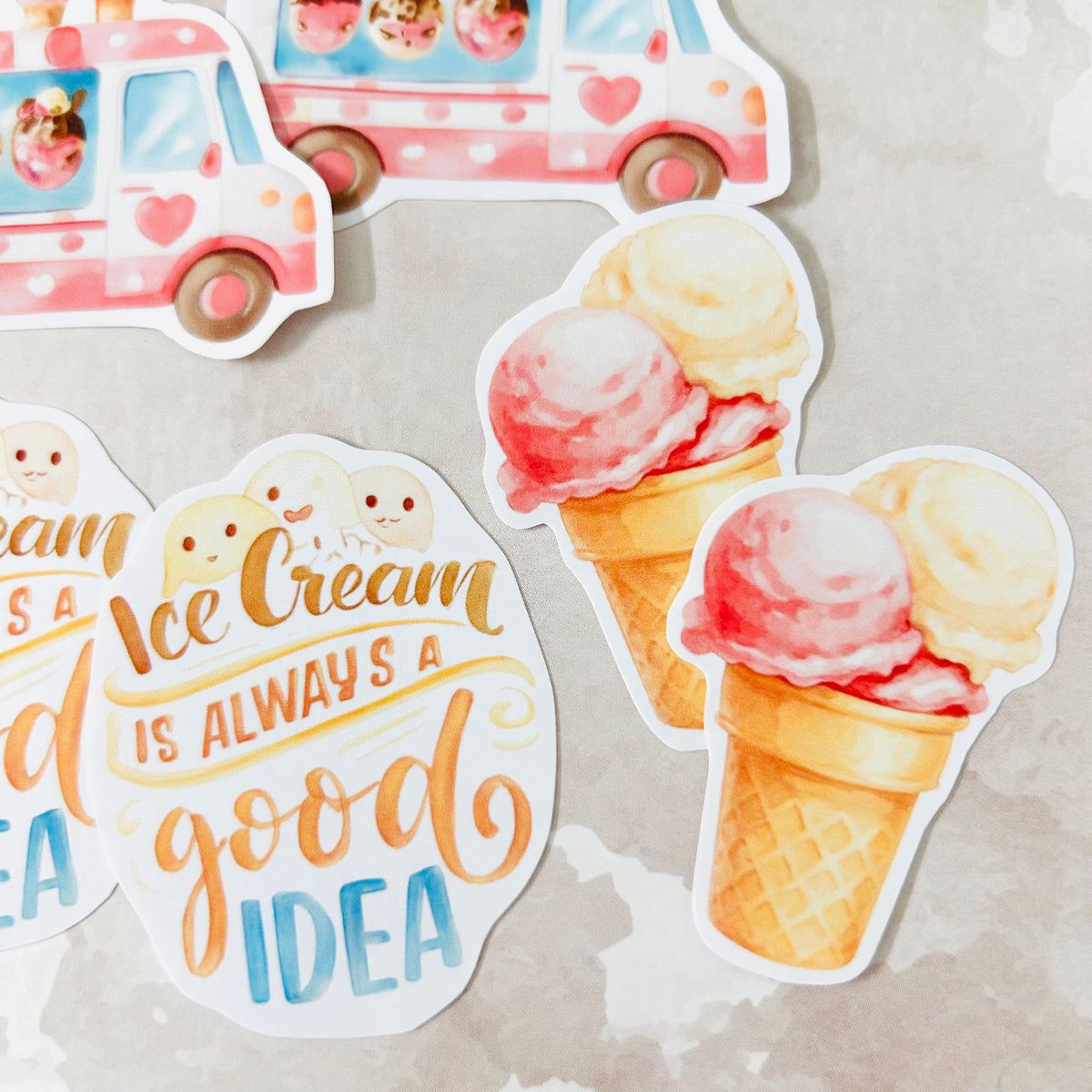 Ice Cream Truck StiKars (Set of 6)