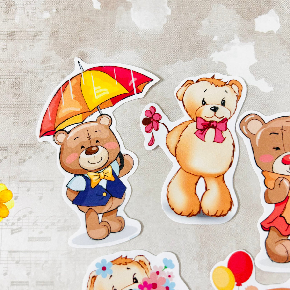 Teddy Hugs StiKars (Set of 5)