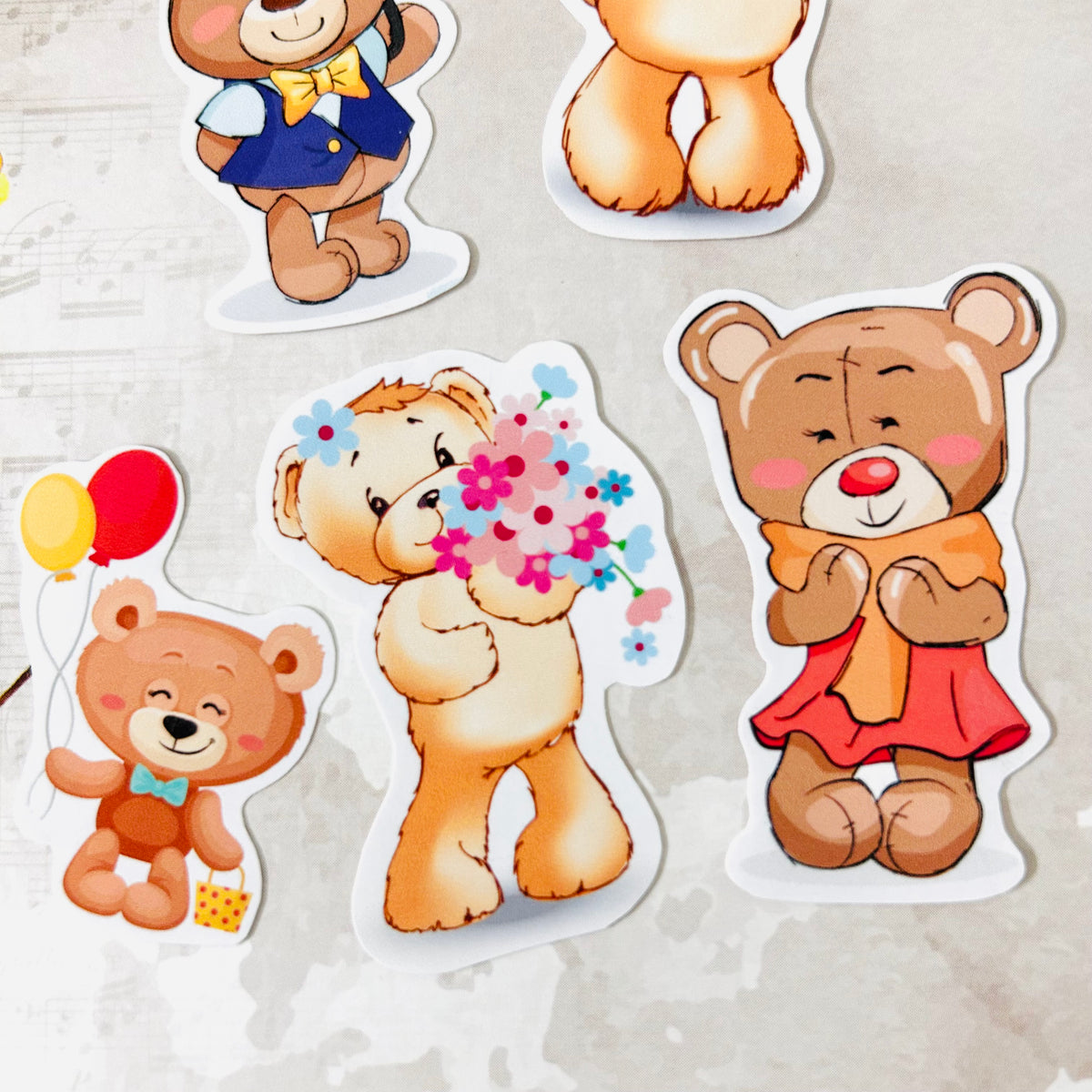 Teddy Hugs StiKars (Set of 5)