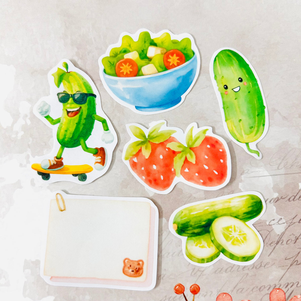 Cucumber Love StiKars (Set of 6)