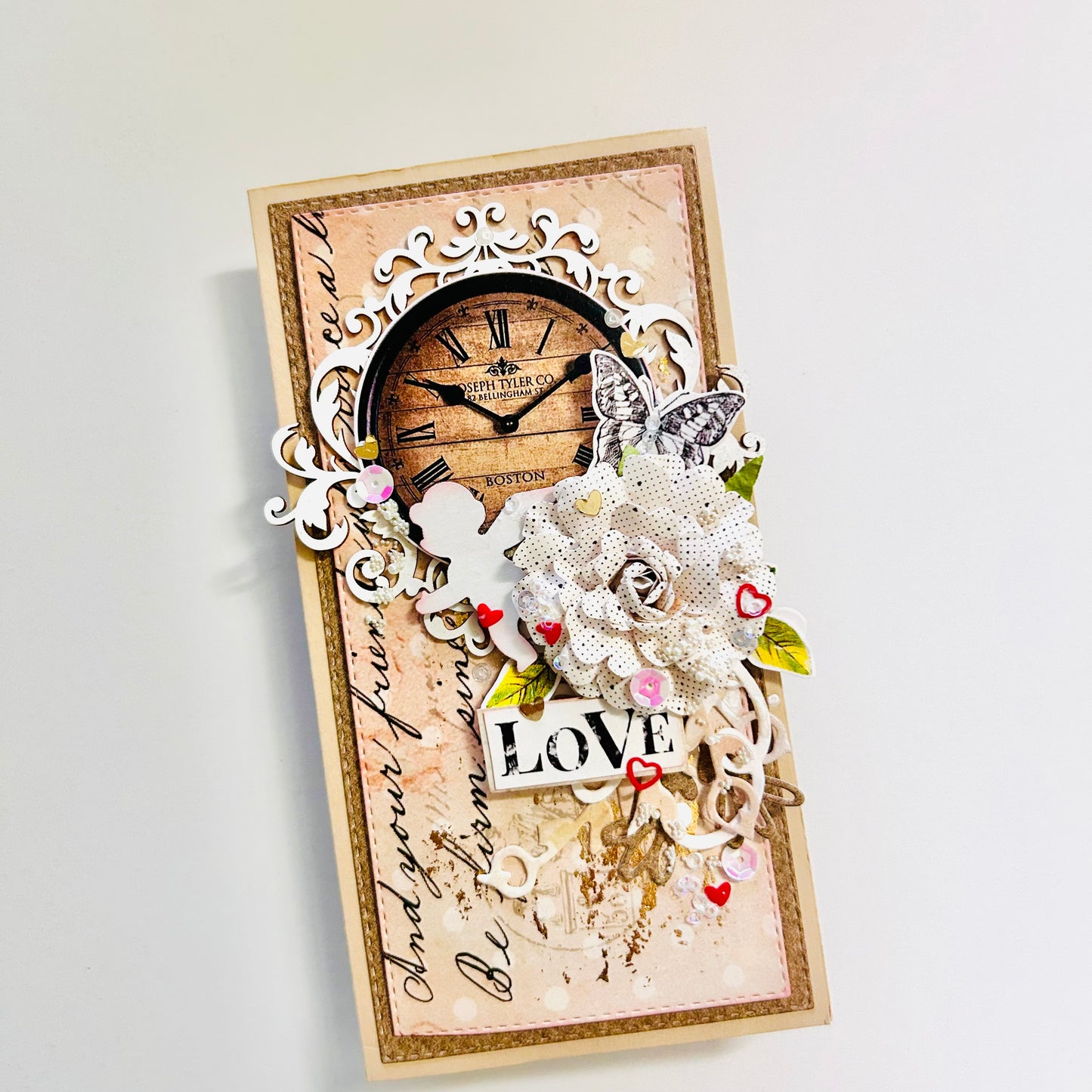 💞 Shabby Chic Floral Love Card