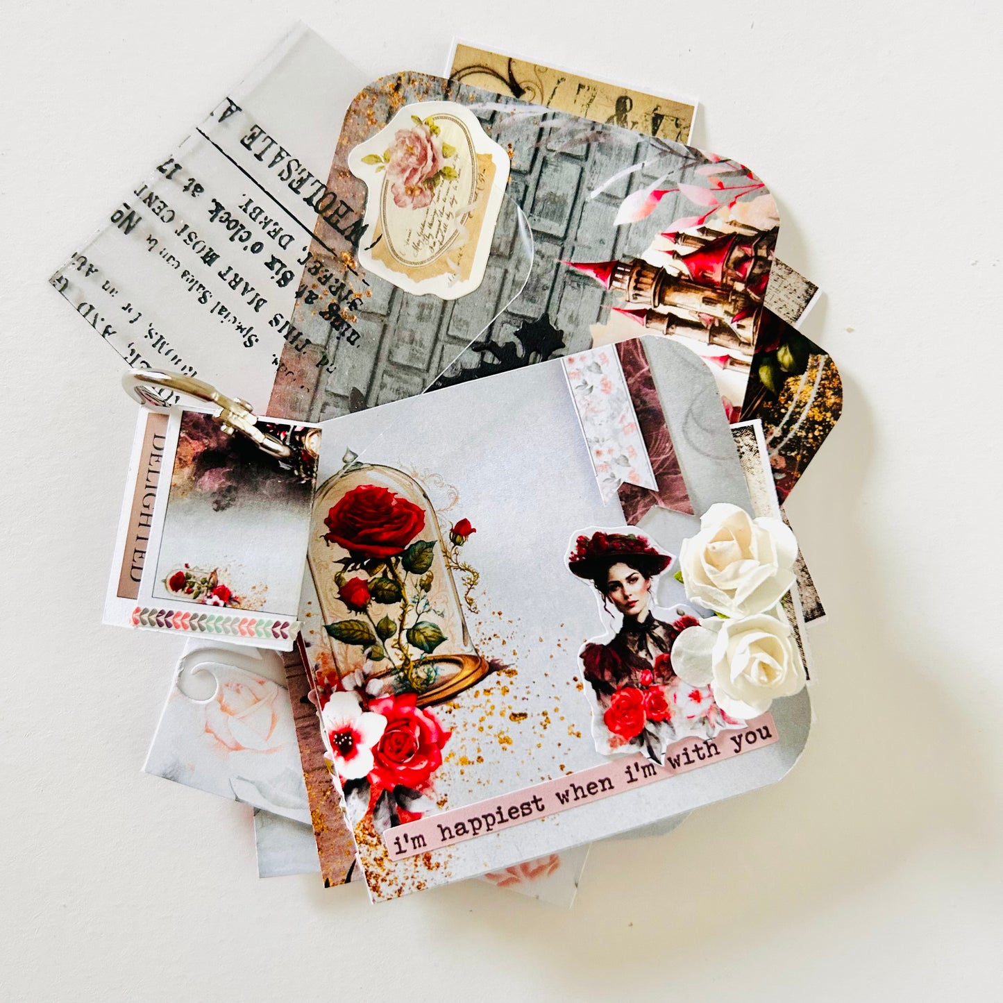 📖💫 Happiest With You – Handcrafted Pocket Journal