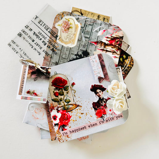 📖💫 Happiest With You – Handcrafted Pocket Journal