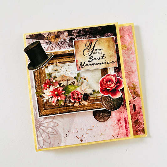 🌸📜 You Are My Best Memories – Handcrafted Zig-Zag Photo Album