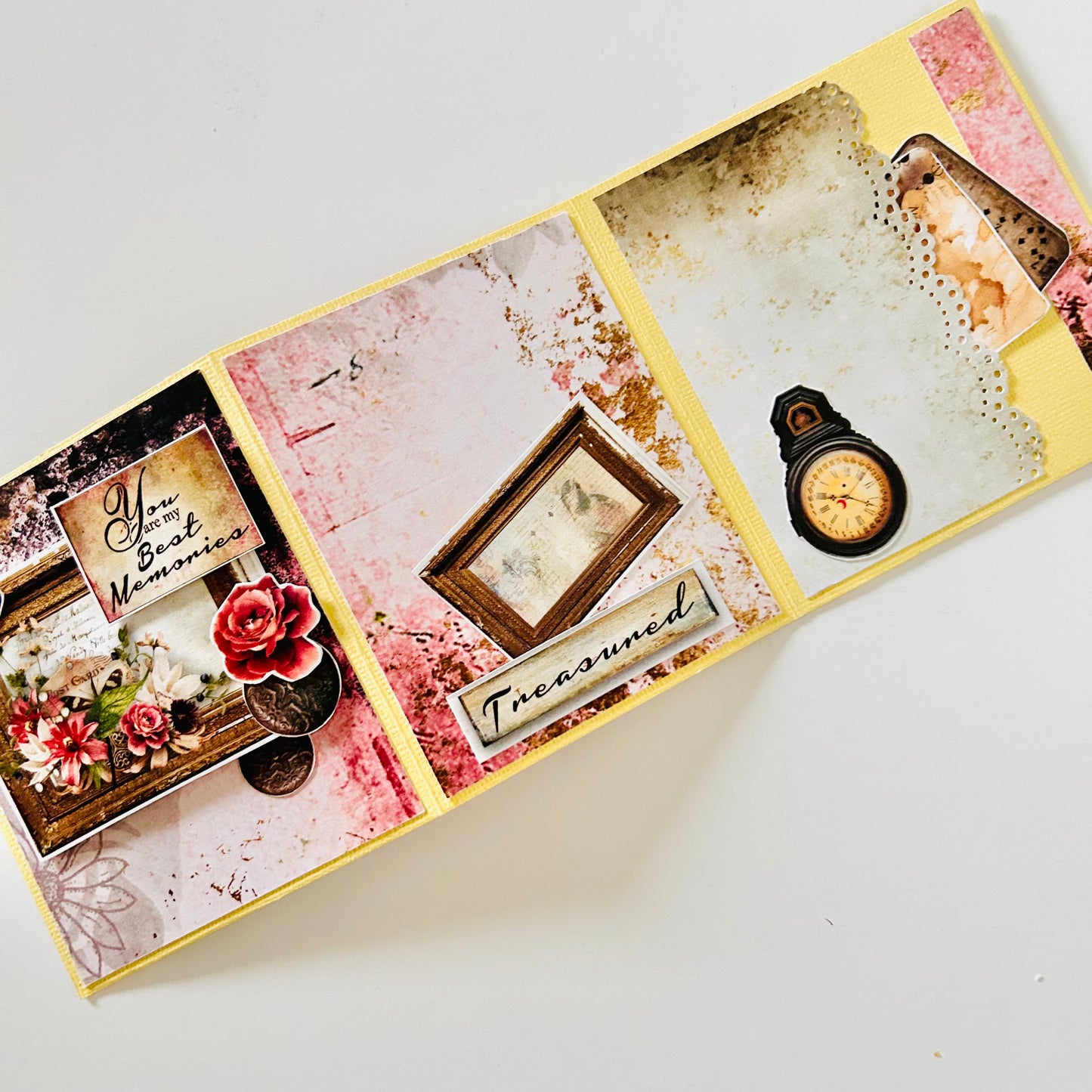 🌸📜 You Are My Best Memories – Handcrafted Zig-Zag Photo Album