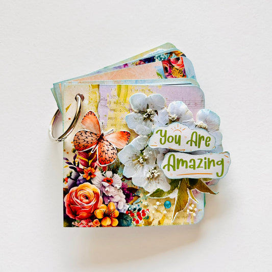 🌸✨ You Are Amazing – Handcrafted Pocket Journal