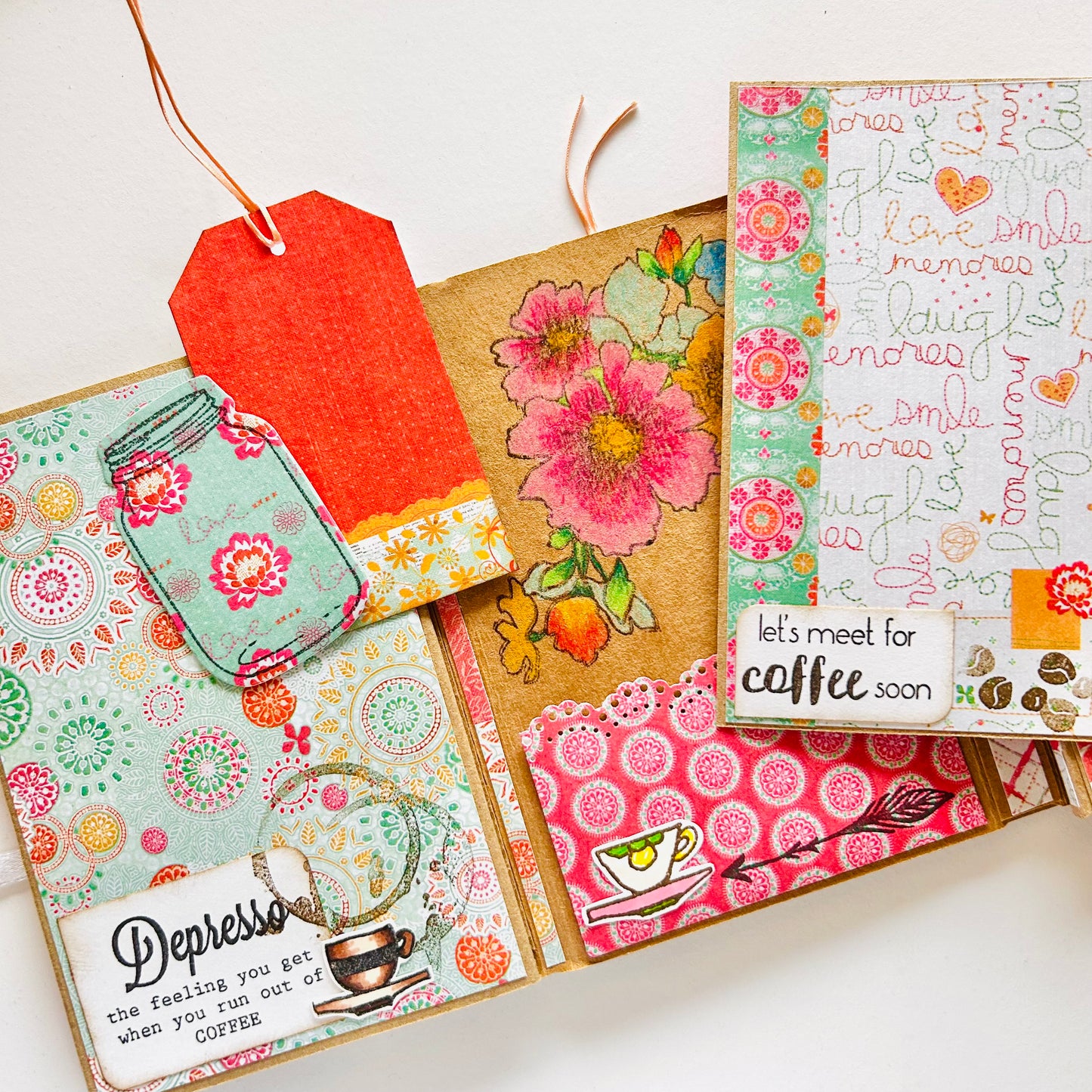 ☕ Time for Coffee – Handcrafted Mini Photo Album