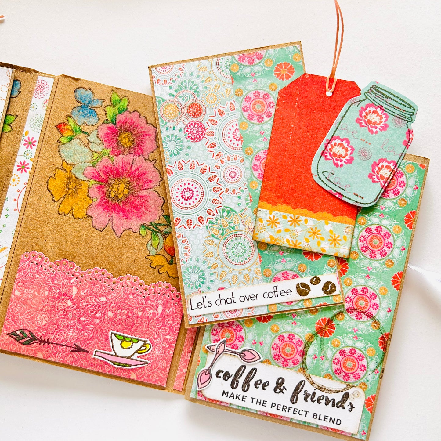 ☕ Time for Coffee – Handcrafted Mini Photo Album