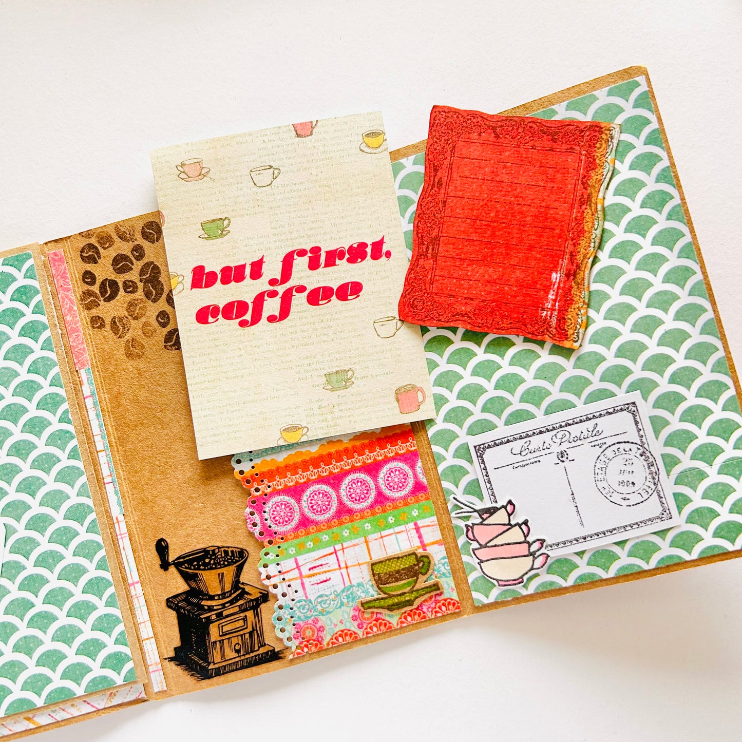 ☕ Time for Coffee – Handcrafted Mini Photo Album