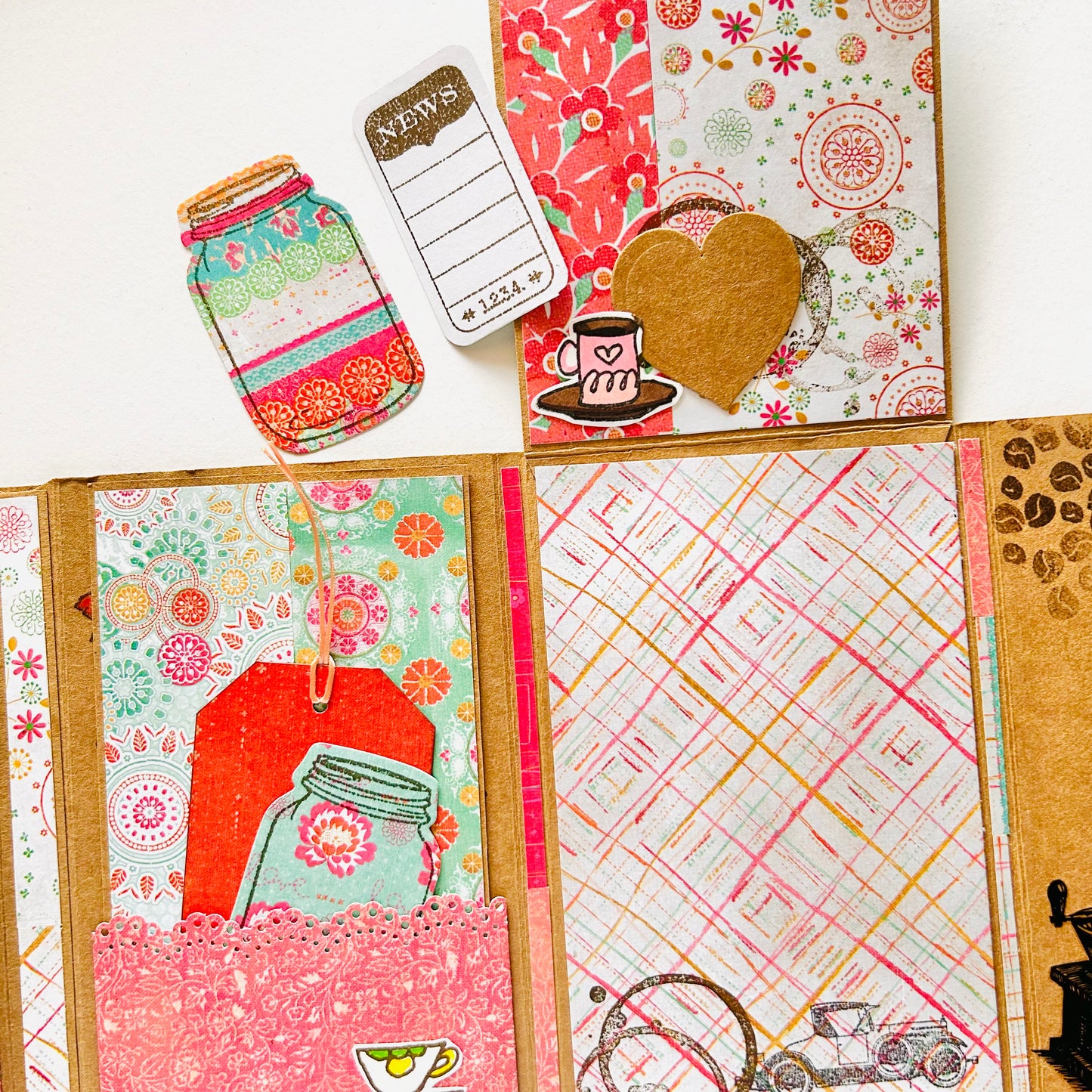 ☕ Time for Coffee – Handcrafted Mini Photo Album