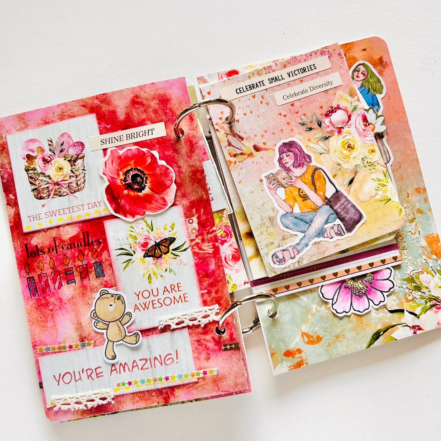 🎉 Birthday Sparkle – Handcrafted Mini Scrapbook