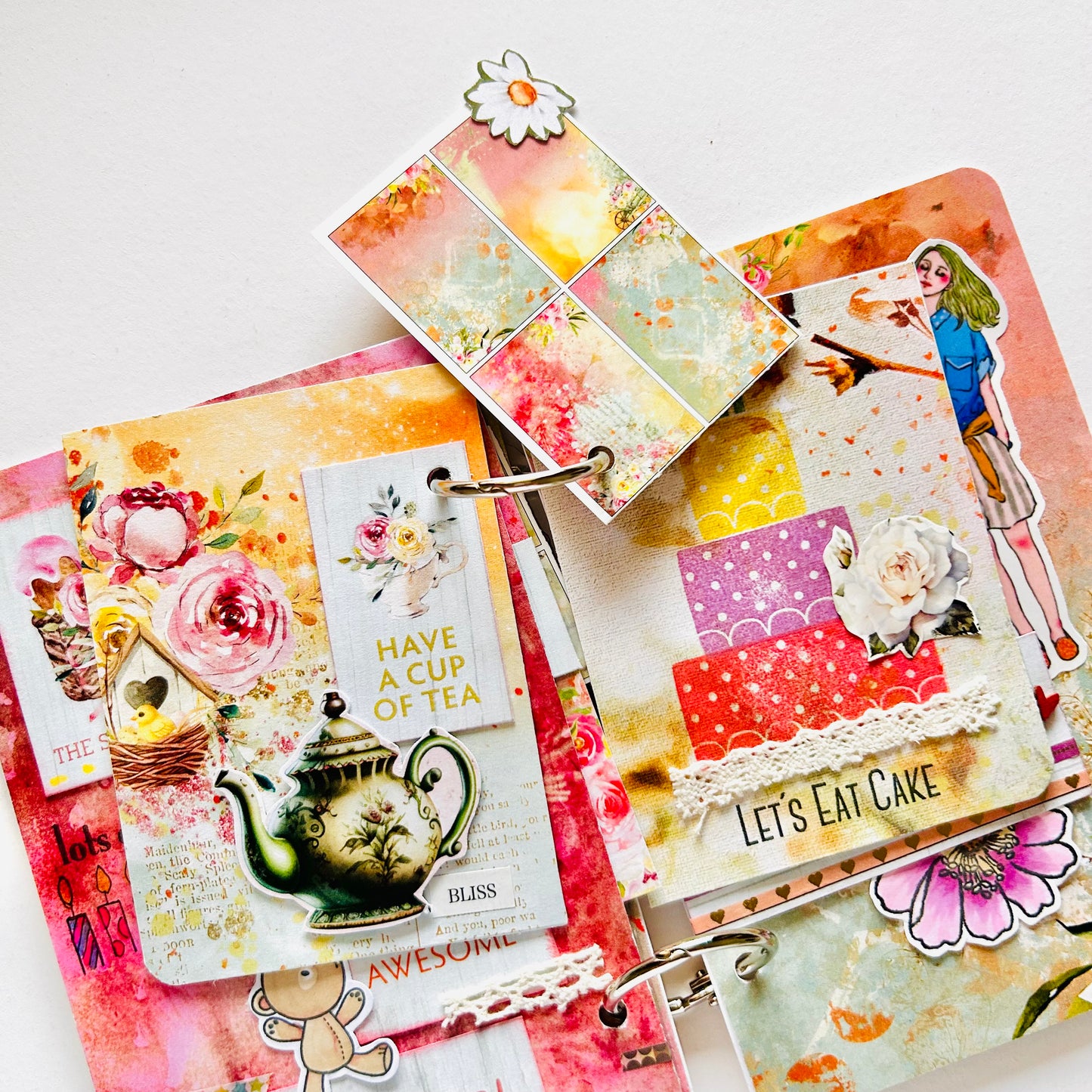 🎉 Birthday Sparkle – Handcrafted Mini Scrapbook