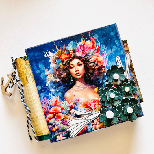 🌊 Handmade Photo Album – Underwater Fantasy Book Style
