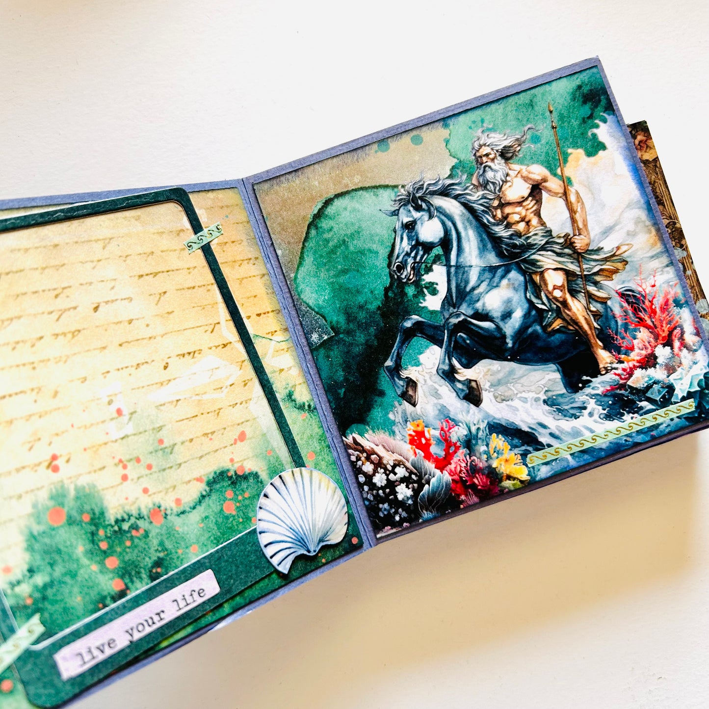 🌊 Handmade Photo Album – Underwater Fantasy Book Style