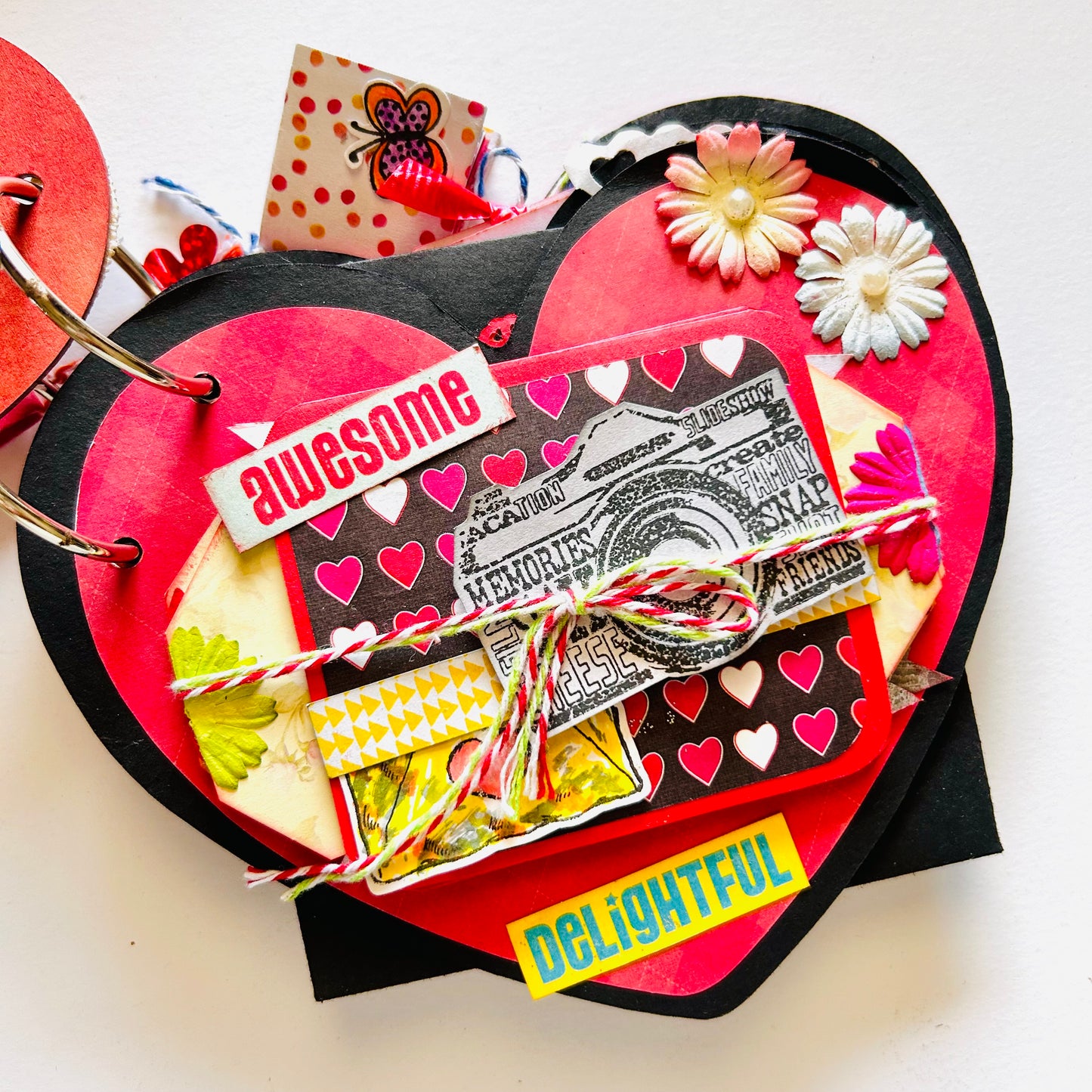 ❤️ Heart‑Shaped Chipboard Album – “Memories of Love”