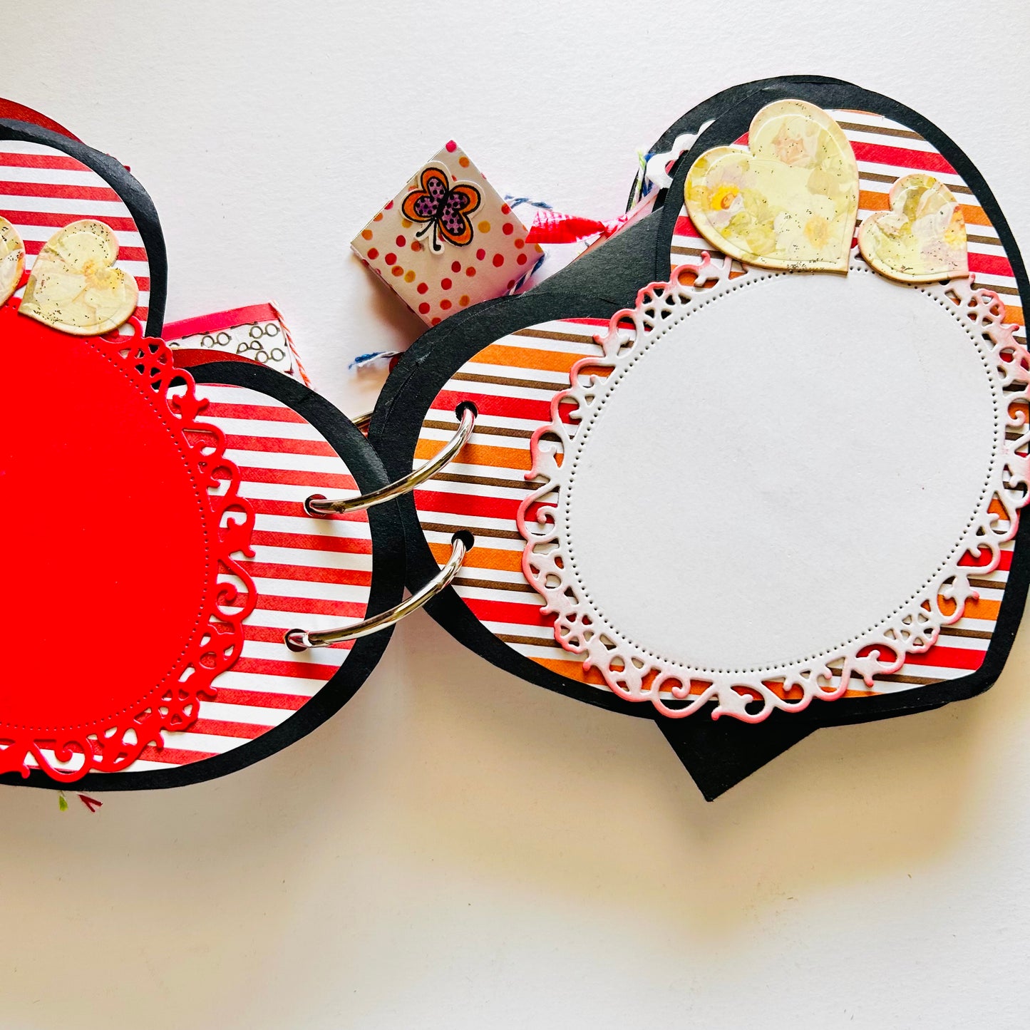 ❤️ Heart‑Shaped Chipboard Album – “Memories of Love”