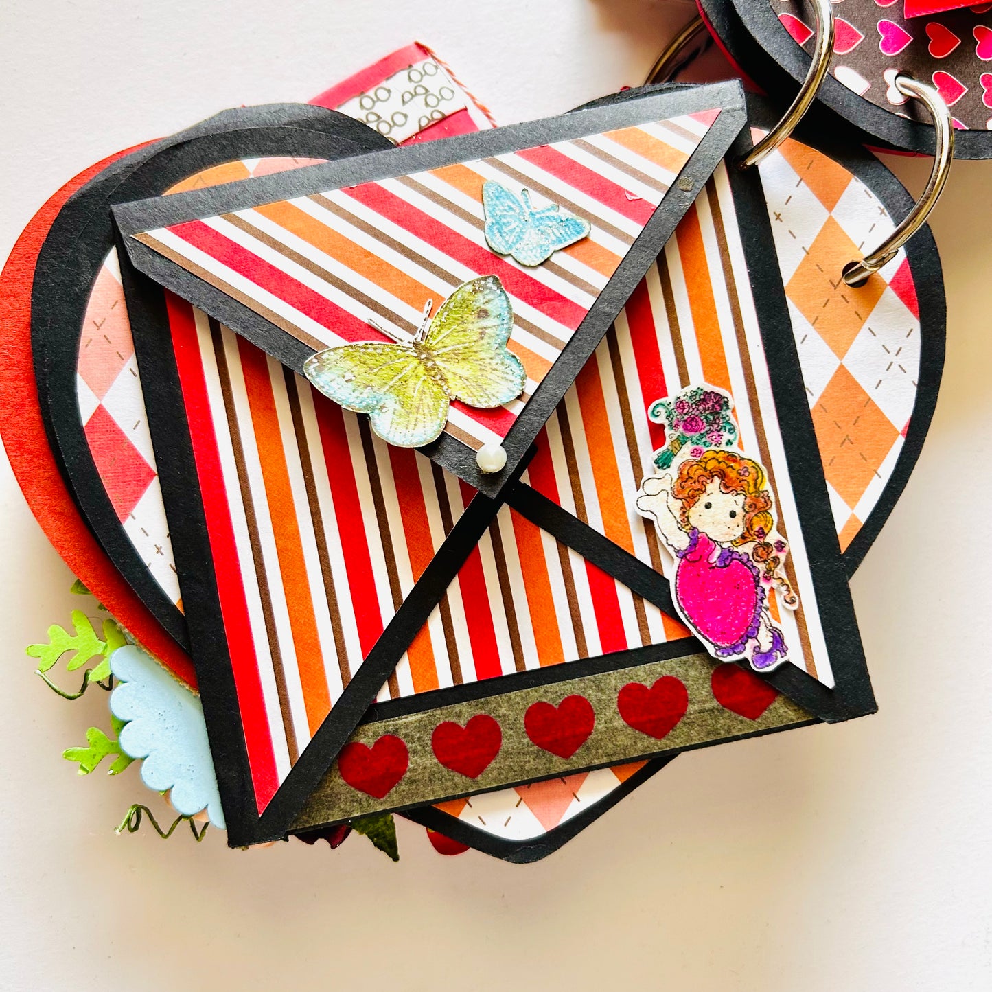 ❤️ Heart‑Shaped Chipboard Album – “Memories of Love”