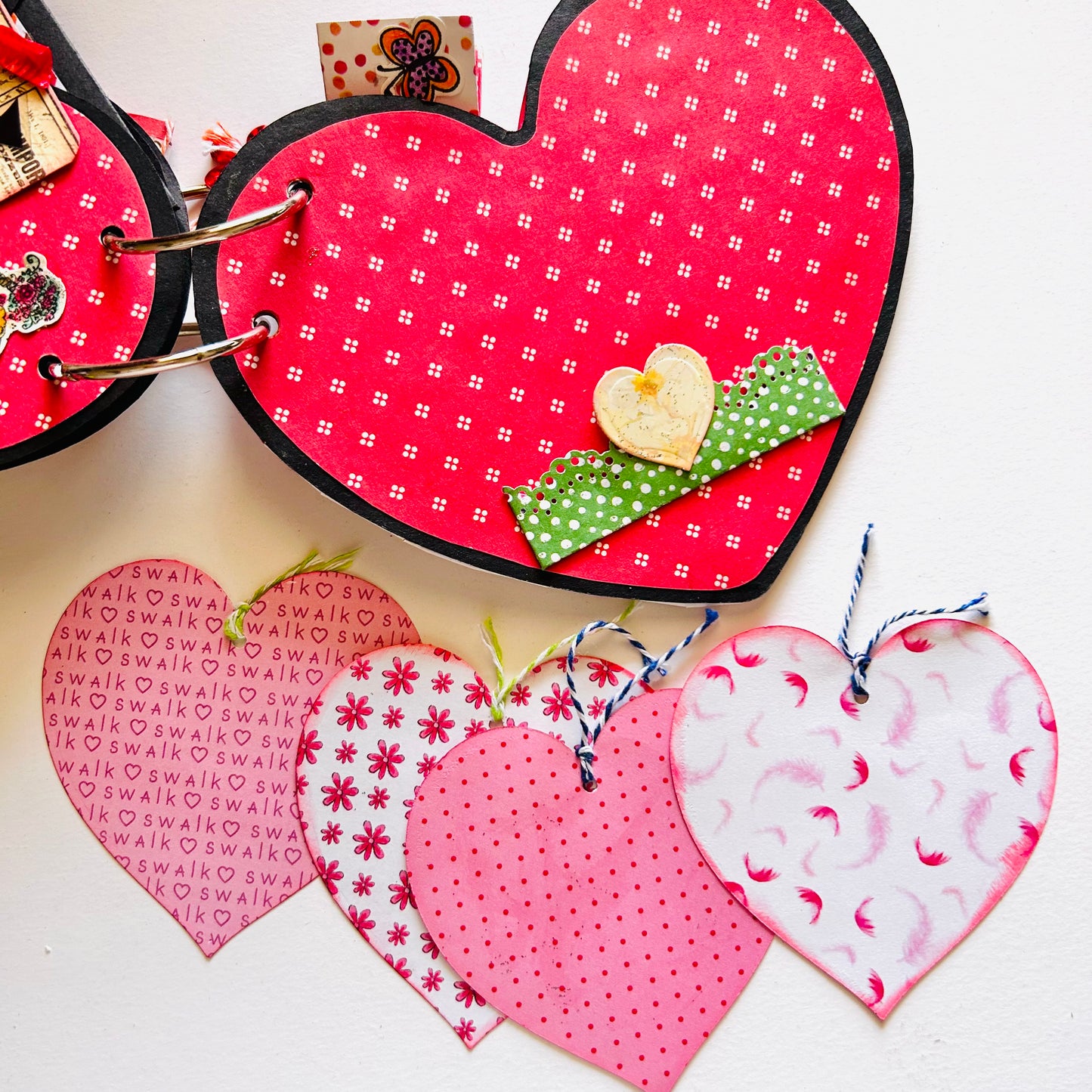 ❤️ Heart‑Shaped Chipboard Album – “Memories of Love”