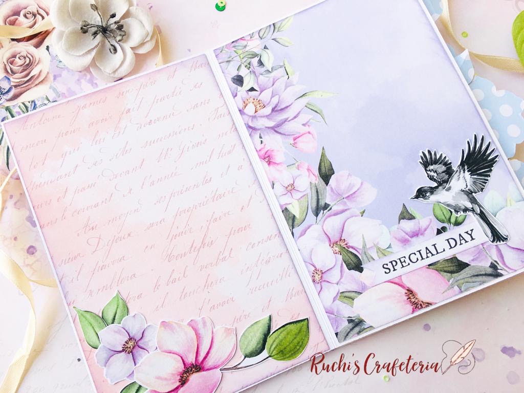 💜 Special Day – Handcrafted Pastel Florals Photo Album